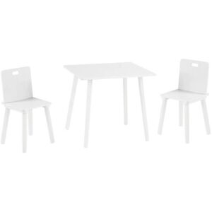 Roba Ensemble Table + 2 Chaises Pour Enfants - Set De Sièges - 3 Pièces - Pieds En Bois Massif Laqué Blanc - Publicité