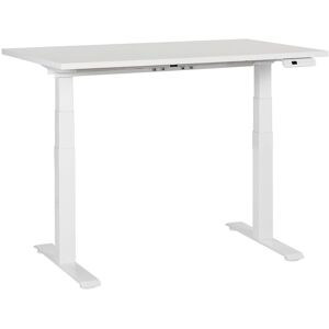 Bureau Électrique À Hauteur Réglable 120 X 72 Cm Blanc Destines - Publicité