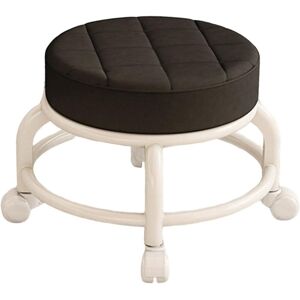 Tabouret De Si¿¿Ge ¿¿ Roulettes Rond Bas Tabouret De P¿¿Dicure Roulettes Pivotantes Universelles Confortables Mini Tabouret Chaise Pivotante Pour Bureau, Noir - Publicité