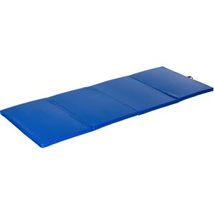 HOMCOM Tapis de sol gymnastique natte de gym matelas fitness pliable portable 10 pieds bleu aosom france