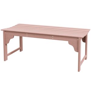 Outsunny Banc de jardin 2 places banc d'extérieur sans dossier assise à lattes cadre en bois pour jardin, terrasse, cour