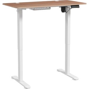 Vinsetto Bureau assis-debout électrique réglable en hauteur avec fonction mémoire, bureau réglable en hauteur 72-116 cm