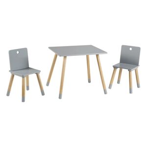 roba Ensemble table et chaise enfant bois, gris/naturel
