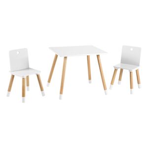 roba Ensemble table et chaise enfant bois, blanc/naturel