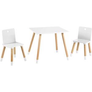 roba Ensemble table et chaise enfant bois, blanc/naturel