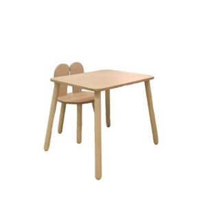 Family-SCL Table et chaise enfant Bunny bois vernis naturel 60 cm