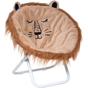 Fauteuil enfant pliant lion marron