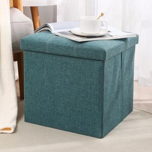 Tabouret de rangement multifonctionnel pliable de grande capacité en tissu imperméable, banc de chambre à coucher, repose-pieds avec siège rembourré, pouf d organisation d articles divers - Publicité