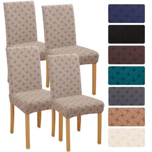 Housses de chaise en Jacquard doux, couleur unie, élastiques, anti-poussière, pour salon, hôtel, bureau, maison, lavables et amovibles - Publicité
