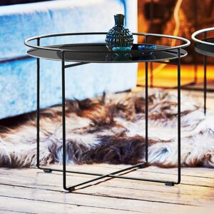 Jan Kurtz Clock Table d'appoint, verre, 490183+494476,