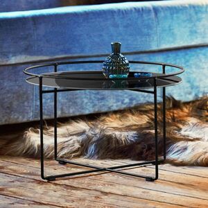 Jan Kurtz Clock Table d'appoint, verre, 499213+494477,