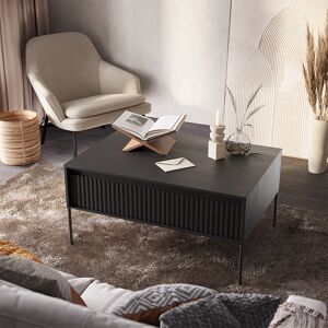 libolion list: PERLE NOIRE - table basse noire Table Basse Perle Noire (100 cm x 50 cm x 70 cm) noir - Publicité