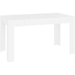 vidaXL Table à manger Blanc 140x74,5x76 cm Bois d'ingénierie - Publicité