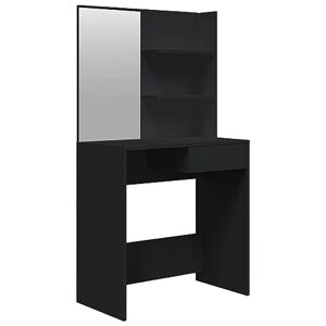 vidaXL Coiffeuse avec Miroir Noir 74,5x40x141 cm - Publicité