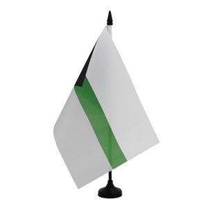 AZ FLAG Drapeau de Table Demiromantisme 21x14 cm Petit Drapeau Lgbt Demiromantique De Bureau 100% Polyester Avec Hampe De 25cm Et Socle En Plastique Noir - Publicité