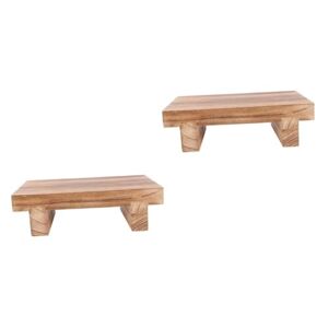 SEWACC 2 Pièces escabeau de Chevet Repose Pieds sous Le Bureau escabeaux pour Adultes Repose-Pieds escabeau pour Enfants Assistant de Tabouret de Cuisine pour Tout-Petits escabeau en Bois - Publicité