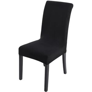 CZADMXP Velours Housse de Chaise pour Salle à Manger, Extensible Couverture de Chaise Moderne Couvre Chaise pour Salon, Cuisine, Restaurant, Banquet (Noir,Lot de 2) - Publicité