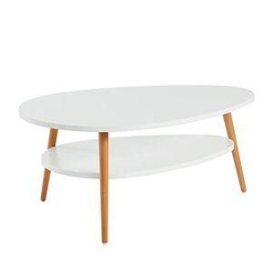 BAÏTA Table Basse Stone Laqué Blanc Mat - Publicité