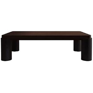 ANMUDAN Tables Basses Table basse rétro en bois massif, salon, maison, Style Wabi-sabi, Table basse rectangulaire, petit appartement médiéval français, Table à thé Table Basse(Color:Brown,Size:130*65*40cm) - Publicité