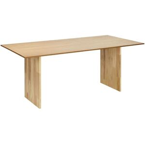 Beliani Table à Manger en MDF et Bois d'Hévéa Clair Finition Plaquée pour 6 Personnes 180 x 90 cm Moora - Publicité