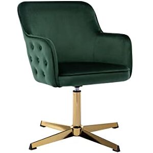 Unique Chaise de Bureau Velours Vert CAPULI - Publicité