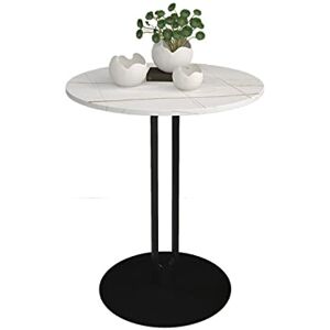 IMYOGI Table de chevet en marbre, table d'appoint ronde, table d'appoint, petite table basse pour salon, chambre, bureau, style moderne, cadre en métal robuste, diamètre 40/45 cm, hauteur 55 cm (taille : 40 - Publicité