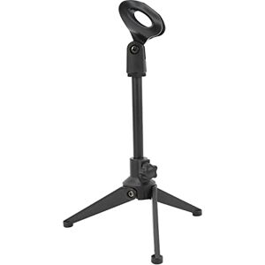 Sorandy Clip de Microphone pour Trépied de Bureau, Support de Microphone, Support de Table de Microphone Pliable, Mini Support de Microphone Détachable pour Conférences, émissions en - Publicité