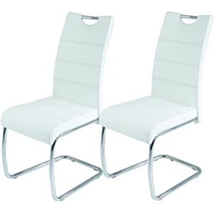 Apollo Home Design Chaise cantilever La Paz (lot de 2) Blanc - Publicité