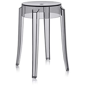 Kartell Charles Ghost, Tabouret Small, H. 46 cm, Fumé, Lot de 2 - Publicité