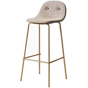 CBBYNT Tabouret de bar avec dossier et pieds en métal doré Chaise de bar 200 kg Beige 65 cm Élégant - Publicité