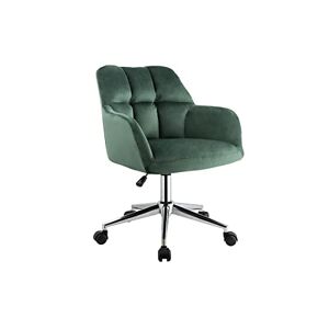 Unique Chaise de Bureau Velours Vert Hauteur réglable PEGA - Publicité