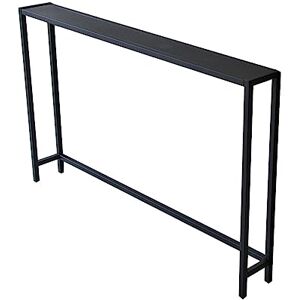 BJZFAA Table Console, Table console, table console étroite, tables console fines, table sous le canapé, table d'appoint étroite noire, longue table pour côté mural, table industrielle pour bureau (100 cm, no - Publicité