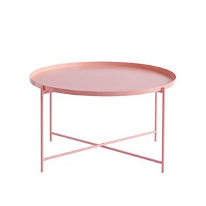 IMYOGI Armoires de chevet exquises Table basse de salon, table basse en fer facile à assembler, magasin de fleurs, balcon, salle de bain, support de rangement, table panier (couleur : rose, taille : 75 x 75 - Publicité