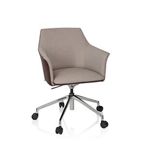 hjh OFFICE Chaises de Bureau Arezzo Beige/Marron, 62 x 65 x 87 - Publicité