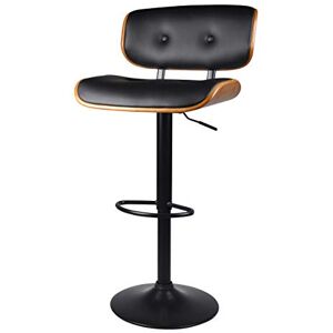 Rendez vous déco Chaise de Bar en Cuir Synthétique Melchior Tabouret Bar Pivotant et Réglable en Hauteur Hauteur Assise 69/91 cm - Publicité