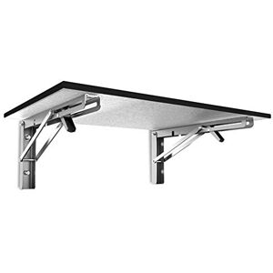 TXYY Table Pliante Trépied en Acier Inoxydable 304 Étagère Pliante Fixée Au Mur, Angle Droit, Support De Suspension Murale De Séparation en Un Mot, Super Support - Publicité