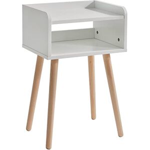 IBUYKE Table de Chevet, Table de Nuit Ouvert, Table d’appoint en Bois, Table de Lit Scandinaves pour Chambre Salon Couloir Bureau, 38,5 x 29 x 59,5 cm, Blanc WNS003W - Publicité