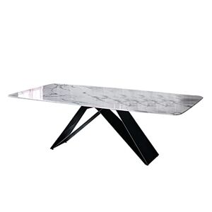 DIGJOBK Bureau d'angle Table de Salle à Manger en marbre de Style Minimaliste Table de personnalité de Luxe légère en Fer forgé - Publicité