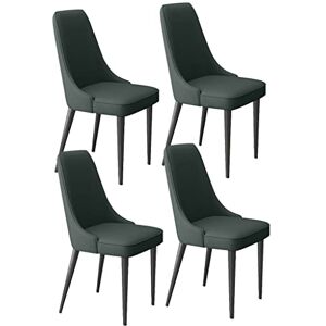 CEMELI Lot de 4 chaises de salle à manger modernes en latex avec rembourrage en cuir microfibre doux et pieds en métal, chaises d'appoint pour salon (couleur : vert foncé, taille : pieds noirs) - Publicité