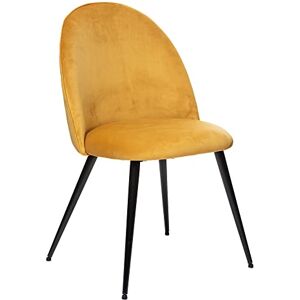 ATMOSPHERA CREATEUR D'INTERIEUR Chaise Slano Jaune Ocre Velours Pieds métal Noir Atmosphera créateur d'intérieur - Publicité