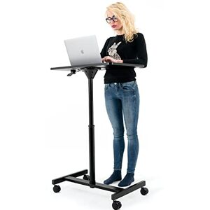 Tatkraft Focus Table Élévation Pneumatique pour Ordinateur Portable à roulettes, Hauteur Réglable de 74 à 114 cm Réglage sans Effort du Niveau, Bureau Assis Debout pour Travail à Domicile - Publicité