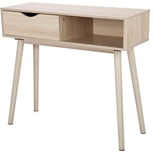 JUANIO Table Console Meuble de Bureau Coloris Naturel Longueur 80 x Profondeur 30 x Hauteur 72 cm - Publicité