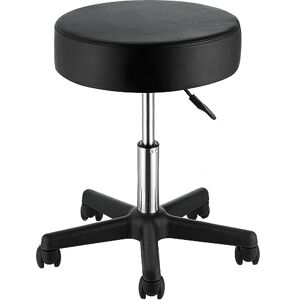 VEVOR Tabouret de Bureau Charge 181 kg Tabouret à Roulettes Rotation à 360° Hauteur Réglable 46-60,5 cm Chaise à Roulette Coussin Épais 10 cm Recouvert de Cuir PU pour Salon de Massage Bureau Clinique - Publicité