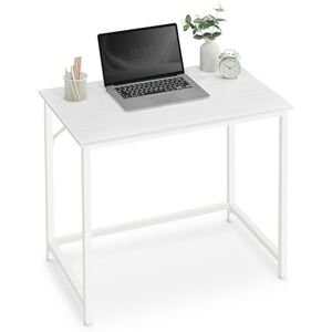 VASAGLE Bureau, Table, Poste de Travail, pour Bureau, Chambre, 50 x 80 x 76 cm, Style Moderne, Cadre en Métal, Blanc Érable et Blanc Nuage LWD038W44 - Publicité