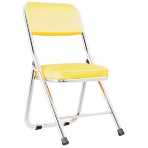 YCKEGEW Chaise De Bureau Pliante pour Petits Espaces, Chaise D'entraînement pour L'intérieur, Cadre en Métal Chaise De Salle À Manger Chaise De Conférence pour Le Travail À Domicile (Color : Yellow) - Publicité