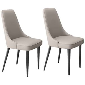 GYLRFA Ensemble de 2 chaises de Salle à Manger Modernes en Latex avec Pieds en Cuir Microfibre Doux et Pieds en métal, chaises de Salle à Manger de Cuisine - Publicité