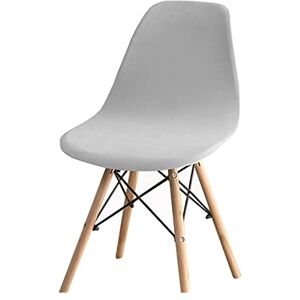 AxBALL Housse de siège pour chaise élastique en velours de couleur unie pour chaise à coquillage avec coque sans accoudoirs pour banquet Home Hotel Doublure pour siège (Color : Light Grey - Publicité