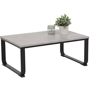 Apollo Freddy Table Basse, Bois d'ingénierie Métal, Aspect marbré, B 90 x T 60cm - Publicité