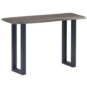Mengtu Table console grise 115 x 35 x 76 cm massive d'acacia et fer, table de salon, table de salon, table de bureau, chambre à coucher jardin - Publicité