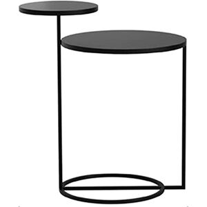 IisrAr Table Basse en Fer pour la Maison, Moderne, Minimaliste, Multifonctionnel, pour Salon, canapé Rond, Petite Table Basse, Table de Chevet pour Chambre à Coucher (Couleur : Noir) - Publicité